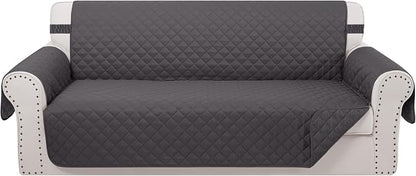 Reversible Oversized Sofa Covers, XL Sofa, Dark Grey/Dark Grey by LuxshareHome