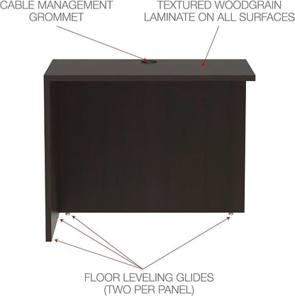 Alera ALERA Valencia Series Reversible Return/Bridge Shell, 35W X 23.63D X 29.5H - Image 3