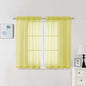 Chyhomenyc Lemon Sheer Curtains 45 Inch Long 2 Panels, Light Filtering Short by Chyhomenyc