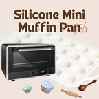 Silicone Cupcake Pan & Mini Silicone Muffin PanCombo Set - silicone mini muffin pan 24-2pack for Baking Non-Stick, Perfect for Cupcakes, Muffins & Desserts, Egg Bites Oven Safe, 2 Pack Confetti