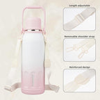 BJPKPK Insulated 50oz Thermos Water Bottle with Lid and Carry Handle Dishwasher Safe Stainless Steel Water Bottles for Outdoor,Pink Pearl