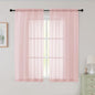 Sheer Blush Curtains for Bedroom Living Room 54 Inch Length 2 Panels Set by WelvetBLK