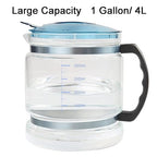 1 Gallon/ 4l Water Glass Carafe for Distiller,Replacement Distilled Water Jug Compatible with Counter Top Water Distiller Filter