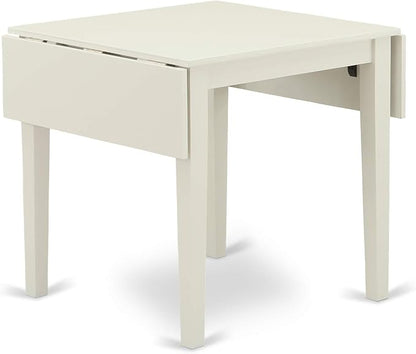 East West Furniture NDVA3-LWH-C 3 Piece Kitchen Table & Chairs Set Contains a - Image 5