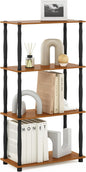 Furinno Turn-N-Tube 4-Tier Multipurpose Shelf Display Rack, Classic Tubes by Furinno-FitsYourSpaceFitsYourBudget