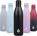 BJPKPK 25oz Insulated Stainless Steel Water Bottles Reusable Metal Travel Sports Water Bottle Keep Cold and Hot,Midnight Black