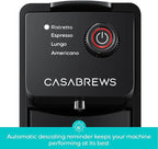 CASABREWS CM7036E Espresso Machine for Nespresso Original Pods, 20 Bar Compact Capsule Coffee Machine with 21 oz Removable Water Tank and 4 Brewing Modes, Mini Espresso Maker for Home or Office, Black