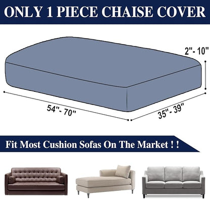 LA MEACK Couch Cushion Cover for Chaise Lounge & Sofa - Image 6