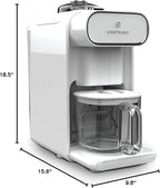 ChefWave Milkmade Dairy Alternative Vegan Nut Milk Maker Machine Almond Milk Soy Milk Oat Milk Cashew Milk Coconut Milk Macadamia Milk, No Soaking, Auto-Clean, Delay Start, Recipe Book - White
