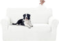 U-NICE HOME Loveseat Cover Stretch Couch Cover Sofa Slipcover, Ivory White | 2 by U-NICEHOME