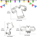 Graduation Cookie Cutters 6Pcs, Cap Gown Diploma Frame Medallion Shapes Cookie Cutter Mold, 304 Stainless Steel Biscuit Dough Fondant Cutters for Celebration Kitchen Baking