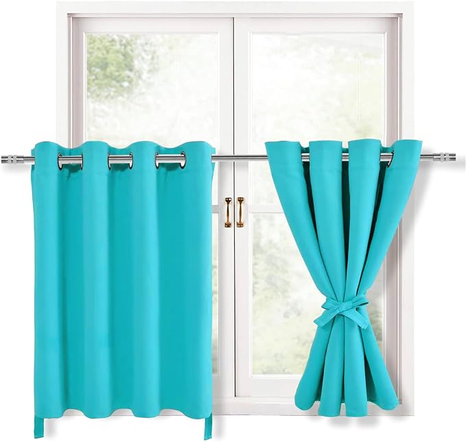 Blackout Curtains for Bedroom, 52 x 36 Inch, 2 Panels | Thermal Insulated & by Hiasan
