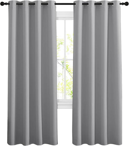 NICETOWN Blackout Silver Grey Living Room Curtains by NICETOWN