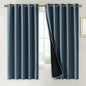 NICETOWN 100% Blackout Lined Curtains, Smoky Blue, 1 Pair, 2 Thick Layers by NICETOWN