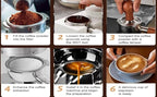 53.3mm Espresso Accessories Kit, 24PCS Coffee Tamper Set，Barista Kit, WDT Tool,stainlesss Frothing Pitcher, Stirrer, Tamper Mat, Latte Art Pen ， Coffee puck screen