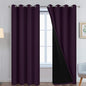 Yakamok Dark Purple 100% Blackout Curtains 96 Inches Long 52" Wide 2 Panels | by Yakamok