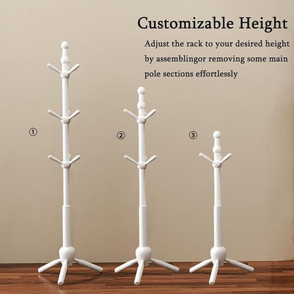 Solid Wood Coat Rack Stand, Morden Heavy Duty Coat Hanger Stand - Image 4