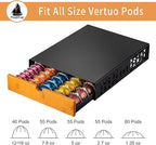 Flagship for Nespresso Pod Holder Coffee Pod Organizer for Vertuo Pod Storage Morden Design Large Capacity Fits All Size Vertuo Pods