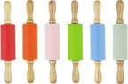 12 Pack Mini Small Rolling Pin for Kids, 9 Inch Kids Rolling Pin Wooden Handle