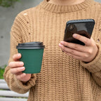 Restaurantware 8 Ounce Double Wall Disposable Coffee Cups, 500 Insulated Forest Green Paper Tumblers with Ripple Wall Design, Lids Sold Separately for Hot Drinks like Tea, Hot Chocolate and More
