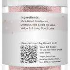 BAKELL Rose Gold Edible Glitter, 25 Grams | TINKER DUST Edible Glitter | KOSHER Certified | 100% Edible Glitter | Cakes, Cupcakes, Cake Pops, Drinks, Dessert Vegan Glitter & Dusts (25g, Rose Gold)