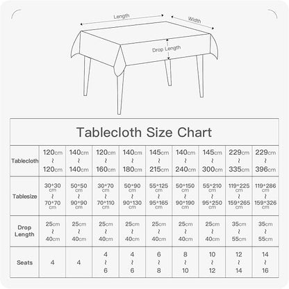 BALCONY & FALCON Small Square Tablecloth Washable Wrinkle Resistant and Water - Image 6