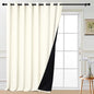 Yakamok Cream 100% Blackout Patio Door Curtain Panels W100 x L108, 1 Panel | by Yakamok