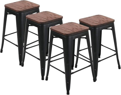 HAOBO Home 24" Backless Metal Counter Stool Height Bar Stools, Barstools - Image 6