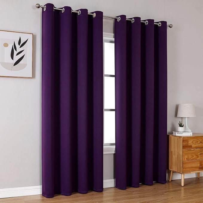 ChrisDowa Blackout Curtains for Bedroom and Living Room 95 Inches Long | 2 - Image 6