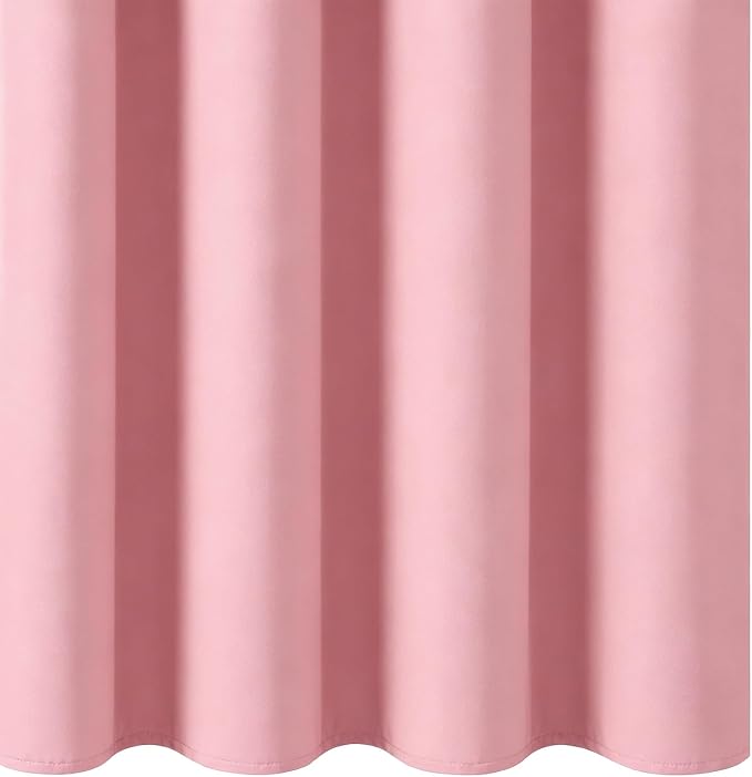 Pink Thermal Blackout Curtains/38 x 54 Inch/Set of 2 Panels Room Darkening - Image 8