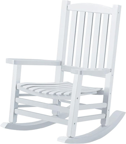 Hupmad Wooden Rocking Chair Outdoor Oversized Porch Rocker Chair, Patio Wooden by Hupmad