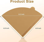 V60 Coffee Filters, Cone Coffee Filters #2, Natural Unbleached Pour Over Coffee Filter Compatible with V60 Dripper and Coffee Maker, 1-4 Cup (Size 02, 100Count)