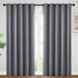 Yakamok Grey Room Darkening Curtains 62x96 inch Gray Grommet-Living Room | 2 by Yakamok