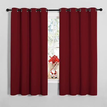 NICETOWN Christmas Burgundy Window Curtains Blackout Drapes, Thermal Insulated by NICETOWN