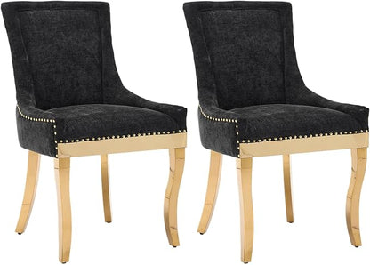 Upholstered Dining Chairs Set of 2, Modern Fabric Side Chairs by MZDOO