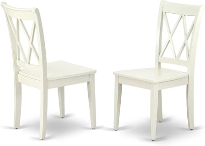 East West Furniture CLC-LWH-W Clarksville Dining Room Chairs by EastWestFurniture