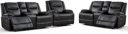 ANJ Premium Genuine Manual Reclining Sofa Set - Image 9