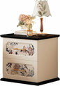 Vintage-Print New Chinese-Style Bedside Table, Office/Bedroom/Living Room by Unknown