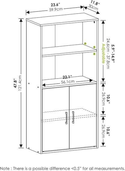 Furinno Pasir 4-Tier Storage Bookcase - Image 3