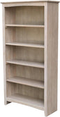 Shaker Solid Wood Bookcase, Washed Gray Taupe by InternationalConcepts