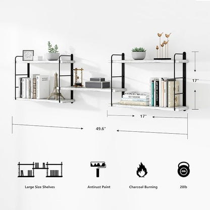 MXCSE Wall Shelves, Wall Mounted Bookshelves, DIY Floating Shelves - Image 3