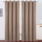Blackout Curtains 52 x 120 Inch Long Cappuccino Curtains Set of 2 Panels Room by Lemomo