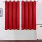 Blackout Curtains 66 x 54 Inch Long Bright Red Curtains Set of 2 Panels Room by Lemomo