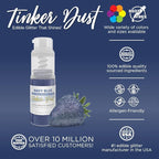 Bakell - Navy Blue Tinker Dust (4g, 1x Mini Spray Pump) Edible Glitter for Food, Desserts, and Beverages!