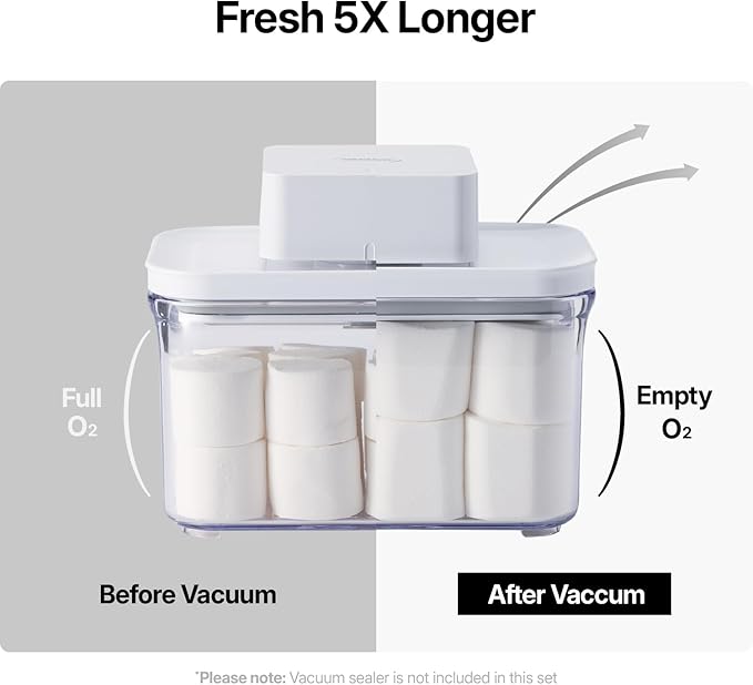 Premium Airtight Food Storage Containers, Rectangular 2PC(1.06qt), Smart One-Click Seal Lid, No Hinges, Patented Double Silicone Lining, 100% Leak Proof, BPA-FREE, Dishwasher, Microwave Safe