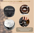 7 Pack Espresso Tamper Station&Coffee Distributor Tamper&Espresso WDT Stirrer&Coffee Tamping&Brush&Coffee Dosing Funnel&Espresso Puck Screen, Espresso Accessories for Bar Home Office (58 mm)