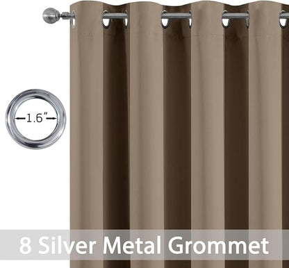 Yakamok Room Darkening Curtains 52x84 inch Length Khaki-Living Room | 2 panels - Image 2