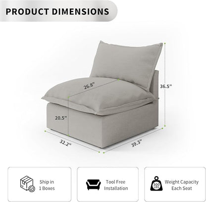 Cloud Sectional Couches, Down Filled Sofa - Image 2