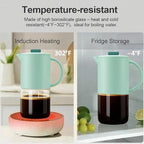Delove Cold Brew Coffee Maker with Auto Spout – Shatterproof Plastic Shell, Wide Mouth Design – 62 oz (1.9 Quart) Iced Tea Glass Carafe with Removable Removable Mesh Filter (1, Light blue)
