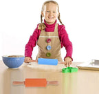 Koogel 9 Inch Mini Rolling Pin, 2 PCS Wooden Handle Rolling Pin for Kids Dough Rollers for Baking Supplies Home Kitchen